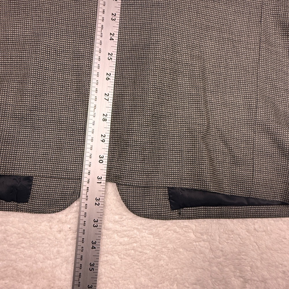 Andrew Fezza Blazer‎ Mens 43R Gray Houndstooth Wool/Silk/Poly/Rayon - Picture 12 of 15